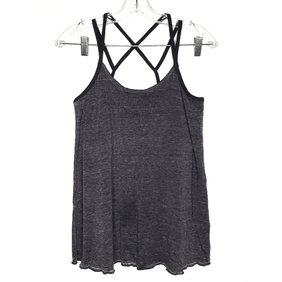 CHASER Gray Multi CrossBack Tank Top - Picture 1 of 12